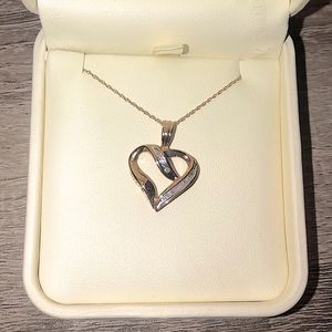 Jared® Diamond Heart Necklace 10K Yellow Gold